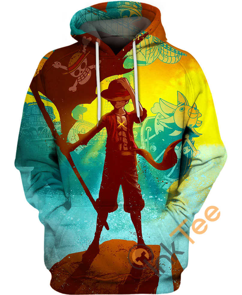 Luffy And Thousand Sunny 3D Hoodie With All Over Print Design