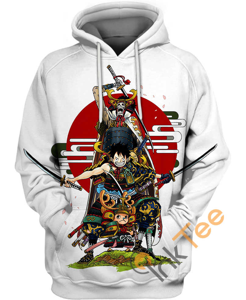 Luffy Chopper Brook All Over Print 3D Hoodie For Men