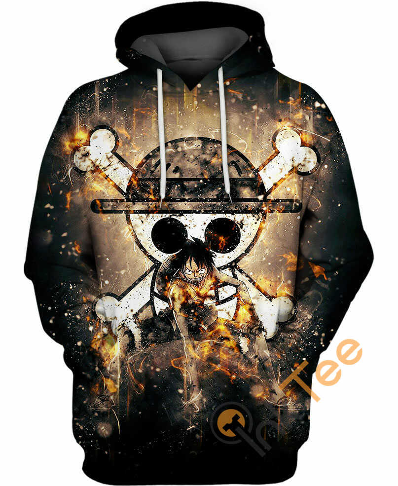 Luffy'S Fire Fist All Over Print Hoodie For Men