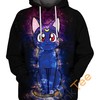Luna Black Cat Super Soft All Over Print 3D Hoodie