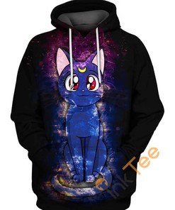 Luna Black Cat Super Soft All Over Print 3D Hoodie