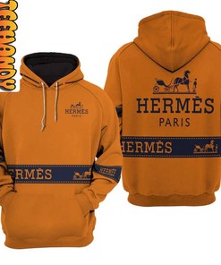 Luxurious Hermes Paris Brand Custom All Over Print Hoodie - Classy Style