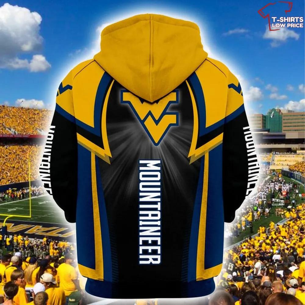 Make A Statement With West Virginia Mountaineers Black And Gold 3D All Over Print Hoodie
