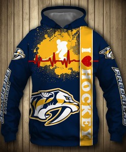 Make It Personal With Personalized Nashville Predators Nhl Custom 3D All Over Print Hoodie