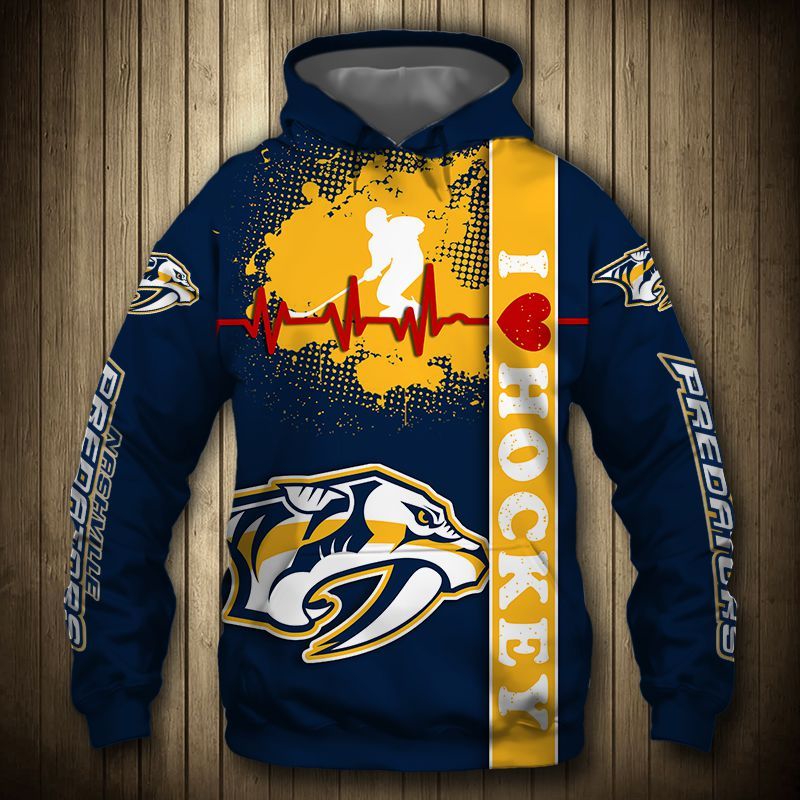 Make It Personal With Personalized Nashville Predators Nhl Custom 3D All Over Print Hoodie