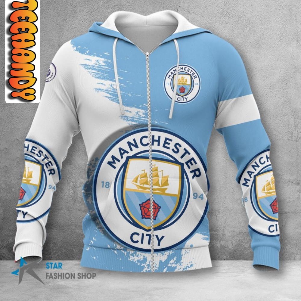 Manchester City Fc 3D Hoodie Gift For Father'S Day
