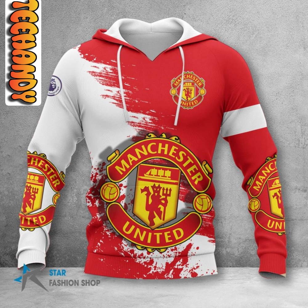 Manchester United Custom All Over Print Zip Up Hoodie