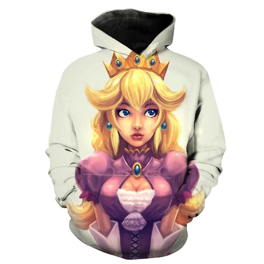 Mario Peach Awesome Princess Peach Custom 3D Hoodie