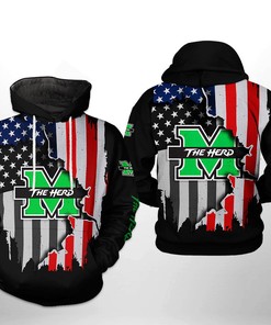 Marshall Thundering Herd Ncaa Us Flag Custom 3D Hoodie
