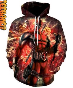 Marvel Deadpool Custom All Over Print Zip Up Hoodie Men