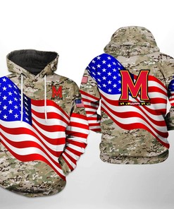 Maryland Terrapins Ncaa Us Flag Camo Veteran 3D Printed Hoodie/Zipper Hoodie With All Over Prints