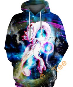 Mega Mewtwo Custom All Over Print Hoodie Printful