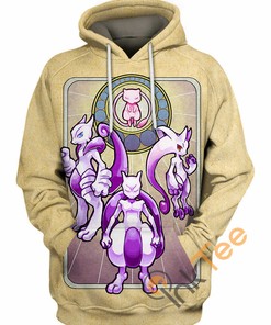 Mega Mewtwo Sport All Over Print Zip Up Hoodie Men