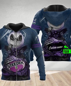 Melbourne Storm Jack Skellington Custom All Over Printed 3D Hoodie