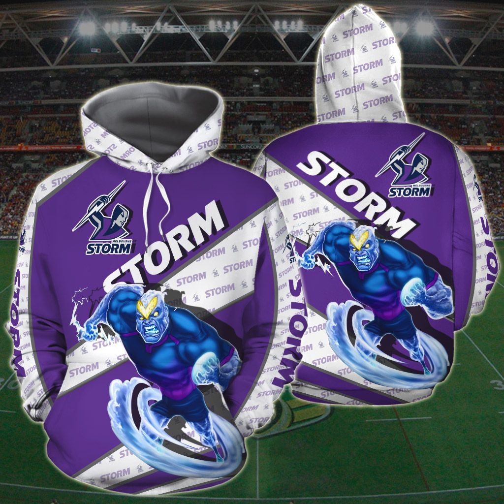 Melbourne Storm Nrl All Over Print 3D Hoodie - Perfect Gift For Fans