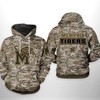 Memphis Tigers Ncaa Camo Veteran Printful 3D All Over Print Zip Up Hoodie 