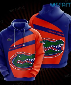 Men'S All Over Print Florida Gators Blue And Orange Logo Hoodie