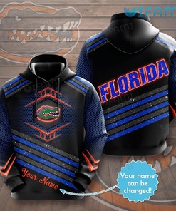 Men'S All Over Print Florida Gators Custom Name Hexagon Pattern Hoodie