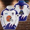 Men'S All Over Print Florida Gators Football Helmet Gloves White Blue Hoodie