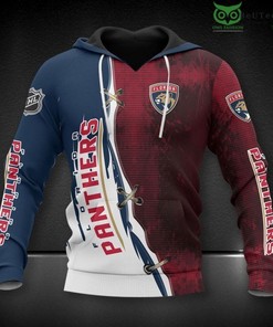 Men'S Nhl Florida Panthers All Over Print 3D Zip-Up Hoodie With All Over Design.
