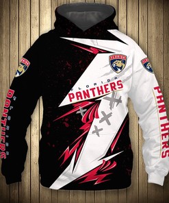 Men'S Nhl Florida Panthers Thunder Design All Over Print 3D Pullover Hoodie