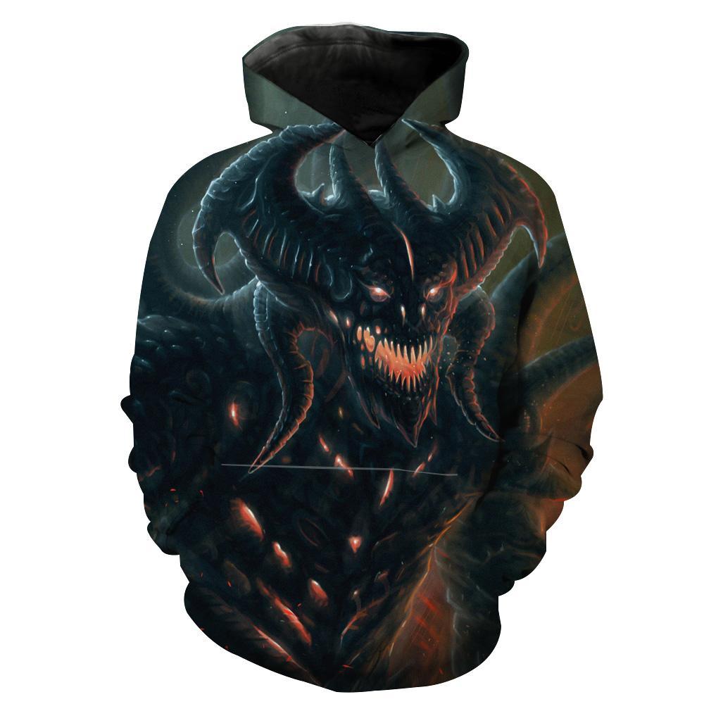 Menacing Diablo All Over Print 3D Hoodie
