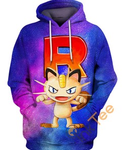 Meowth Pokemon Quote All Over Print Hoodie Men