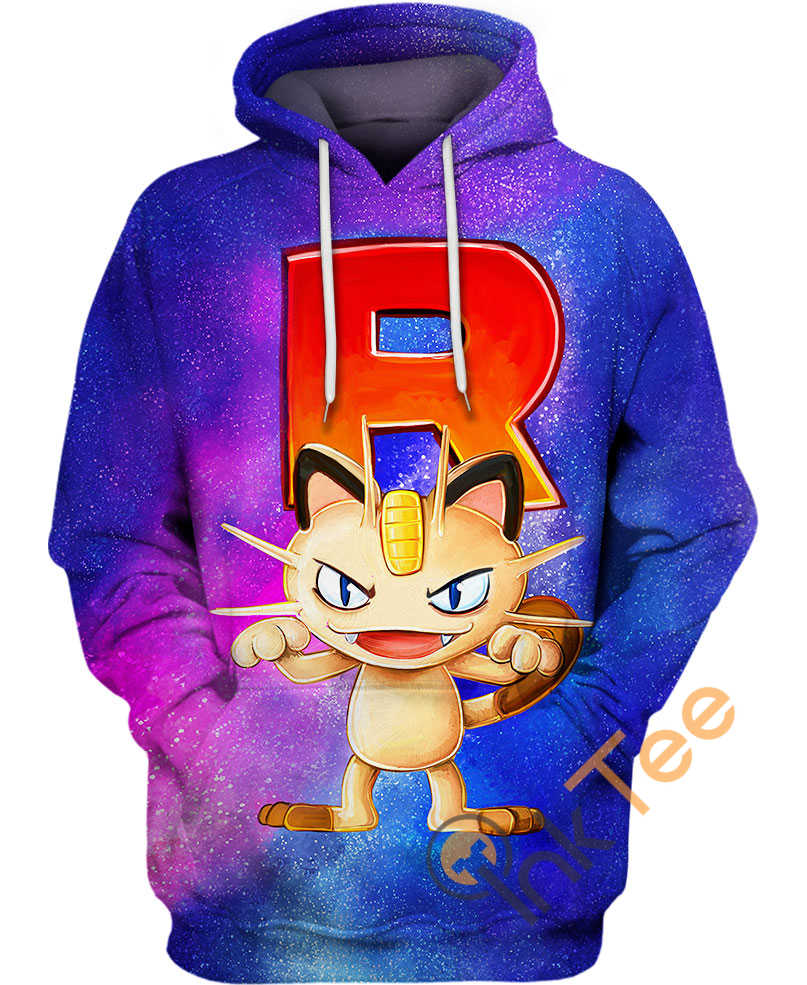 Meowth Pokemon Quote All Over Print Hoodie Men