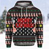 Merry Catmas Funny Mens All Over Print 3D Hoodie