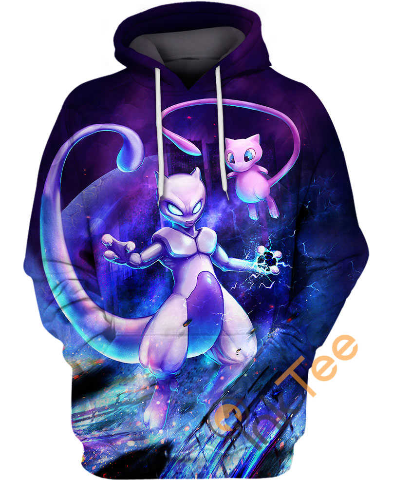 Mewtwo Psychic Attack 3D Hoodie Women