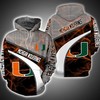 Miami Hurricanes Armor And Thunder Custom All Over Print 3D Hoodie 
