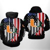 Miami Hurricanes Ncaa Us Flag All Over Print 3D Zip Up Hoodie 
