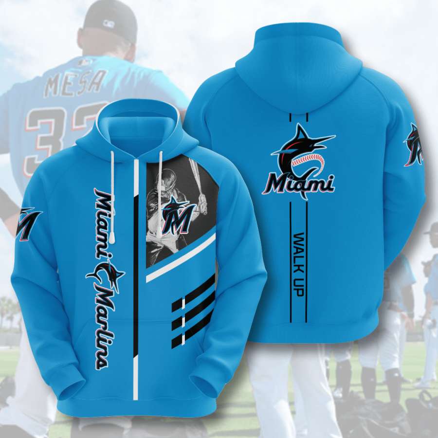 Miami Marlins Custom All Over Print 3D Hoodie Printful Gifts For Fathers Day