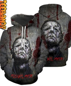 Michael Myers Killer In Halloween Night Hoodie All Over Print 3D Hoodie