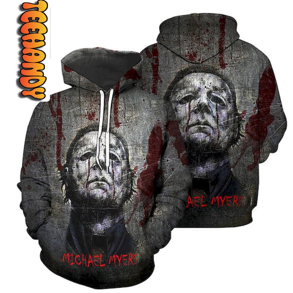 Michael Myers Killer In Halloween Night Hoodie All Over Print 3D Hoodie