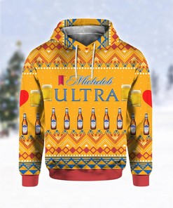 Michelob Ultra Beer Bottles Mens All Over Print Hoodie