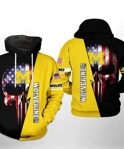 Michigan Wolverines All Over Printed Zip-Up Hoodie With 3D Design