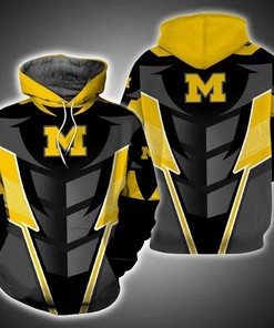 Michigan Wolverines Armor Custom All Over Print 3D Hoodie