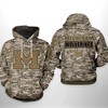 Michigan Wolverines Camo Veteran Custom All Over Print 3D Hoodie Zip Up