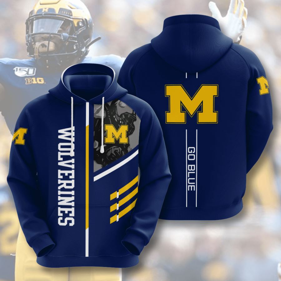 Michigan Wolverines Custom Unique Design Hoodie All Over Print 3D Hoodie
