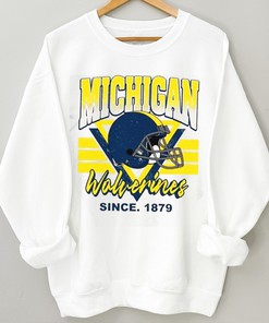 Michigan Wolverines Football Est 1879 Vintage Shirt - Classic Team Apparel