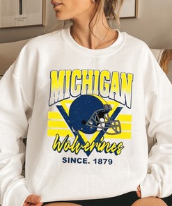 Michigan Wolverines Football Est 1879 Vintage Shirt - Classic Team Apparel
