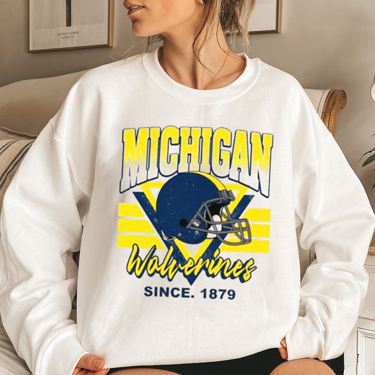 Michigan Wolverines Football Est 1879 Vintage Shirt - Classic Team Apparel
