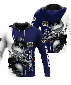 Michigan Wolverines Jack Skellington And Zero 3D All Over Print Zip Hoodie Gifts For Ncaa Fans
