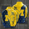 Michigan Wolverines Many Logo American Football 3D Hoodie Cool Michigan Wolverines Gifts With Graphic Prints