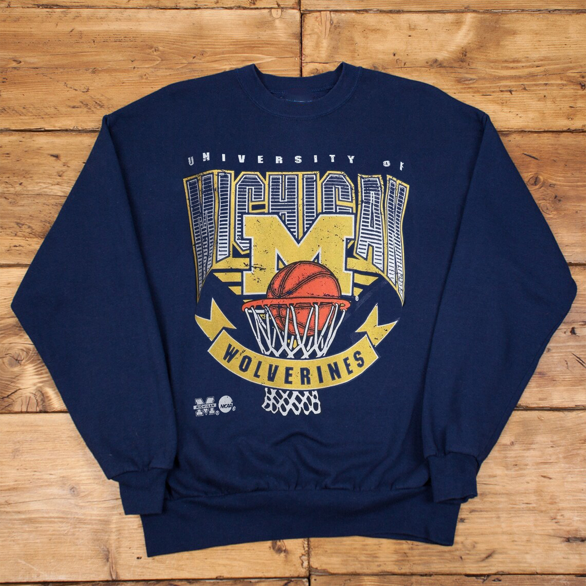 Michigan Wolverines Off the Rim Tee - NCAA Basketball T-Shirt