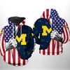 Michigan Wolverines Us Flag 3D All Over Print Hoodie With  Zip-Up Option 