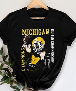 Mickey Michigan Wolverines 2021 Big Ten Championship Football Shirt - NCAA Fan Gear