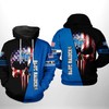 Middle Tennessee Blue Raiders Skull 3D Printed Hoodie/Zipper Hoodie With All Over Prints For Men And Women