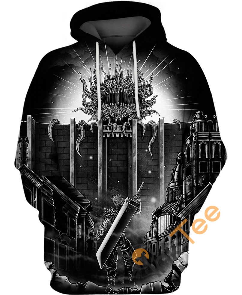 Midgar City Final Fantasy All Over Print Hoodie Men